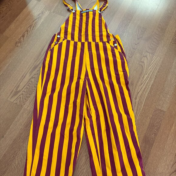 Game Bibs Maroon Gold Gophers Medium Overalls - Picture 1 of 7